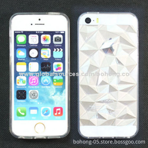 TPU Case for iPhone 5S, 3D Pattern, Various Colors Available